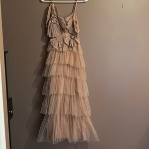 Dusty rose dress from Anthropologie